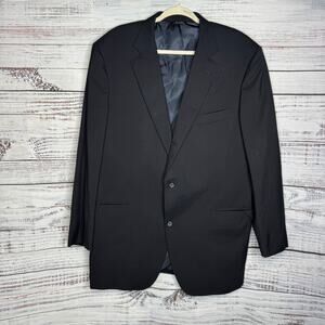 Brooks Brothers Brooksease 45L Black Wool 2 Button Blazer Jacket